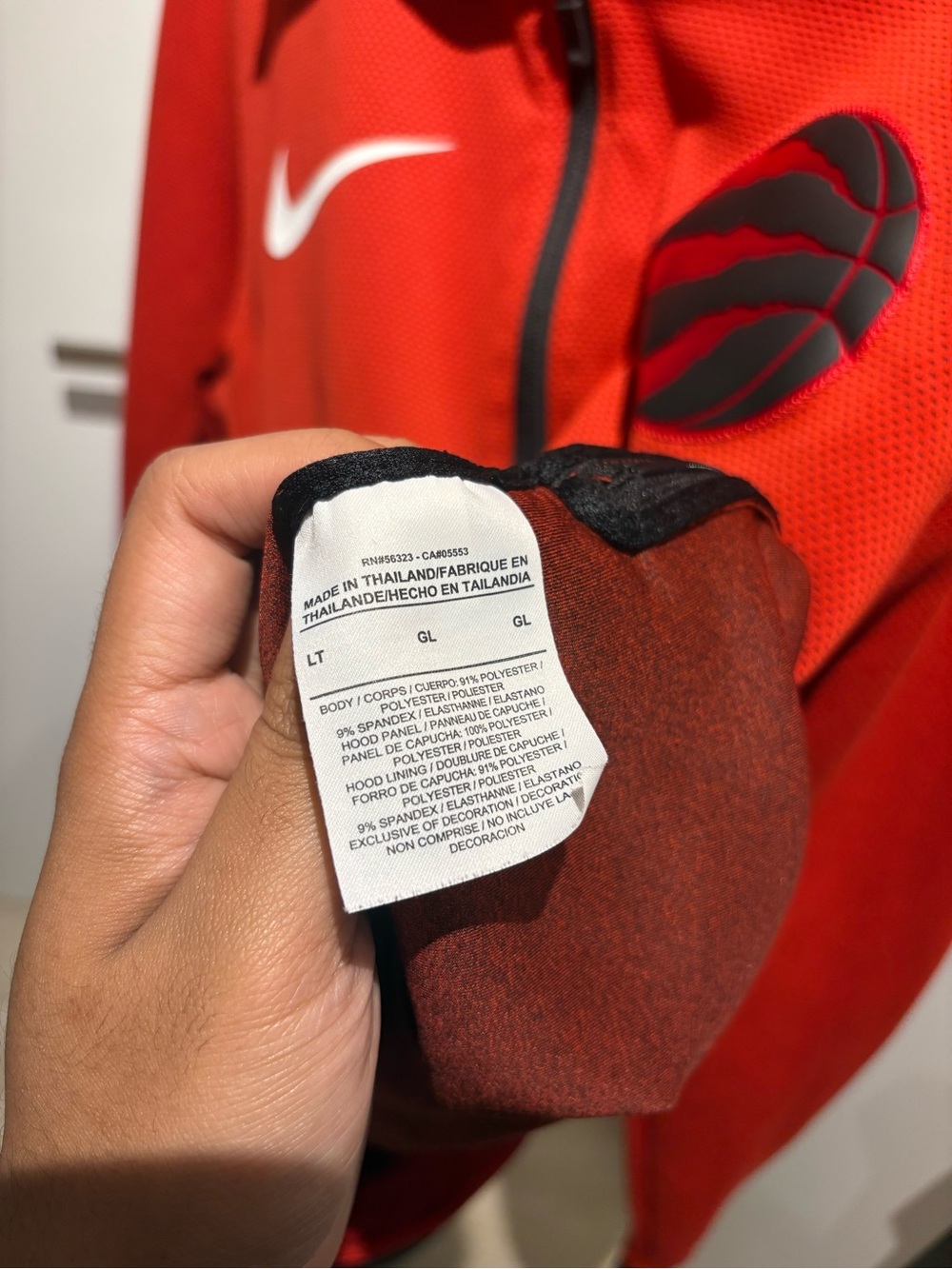 Nike Red Toronto Raptors Full-Zip Performance Jacket - Picture 8 of 8